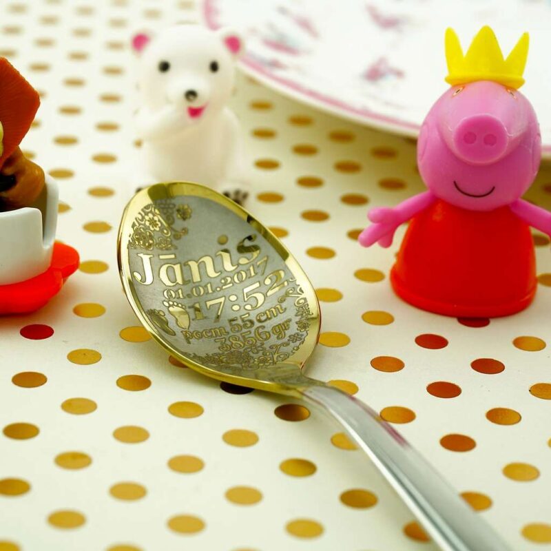 Чайная ложка Gold с метрикой