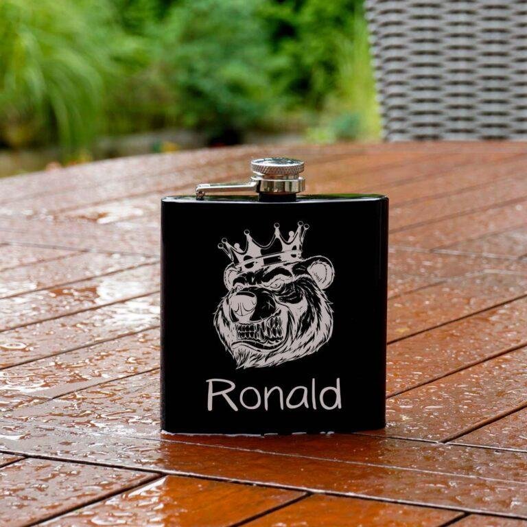 Blašķe MORAY ar gravējumu 180 ml.