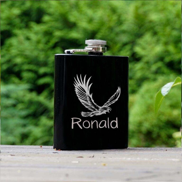 Blašķe MORAY ar gravējumu 180 ml.