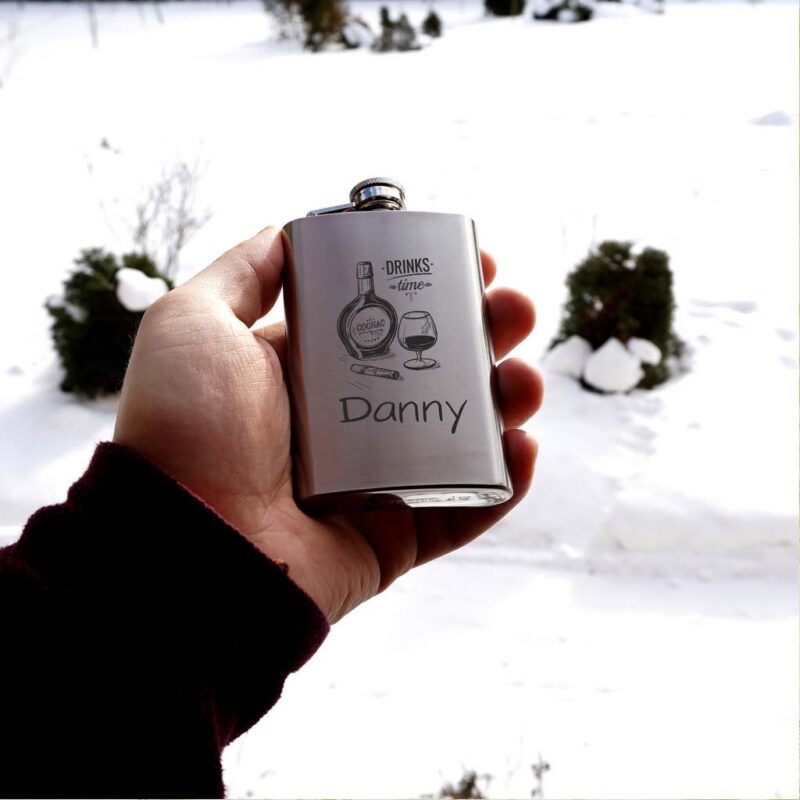 Фляжка GLEN с гравировкой 120 мл. Фляжка GLEN с гравировкой 120 мл.