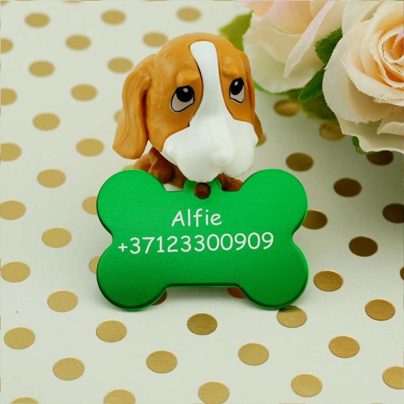 Dzīvnieku žetons ar gravējumu Green III