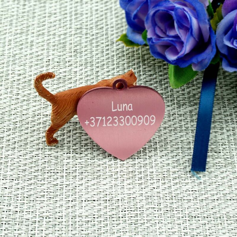 Dzīvnieku žetons ar gravējumu Rose II