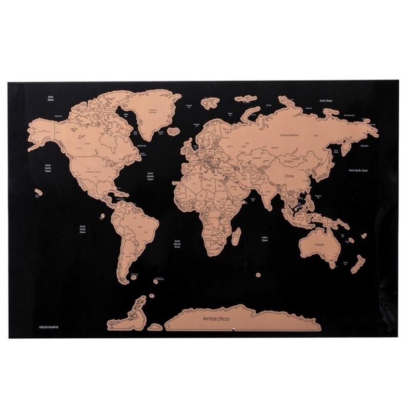 Nokasāmā ceļotāja pasaules karte Nokasāmā ceļotāja pasaules karte