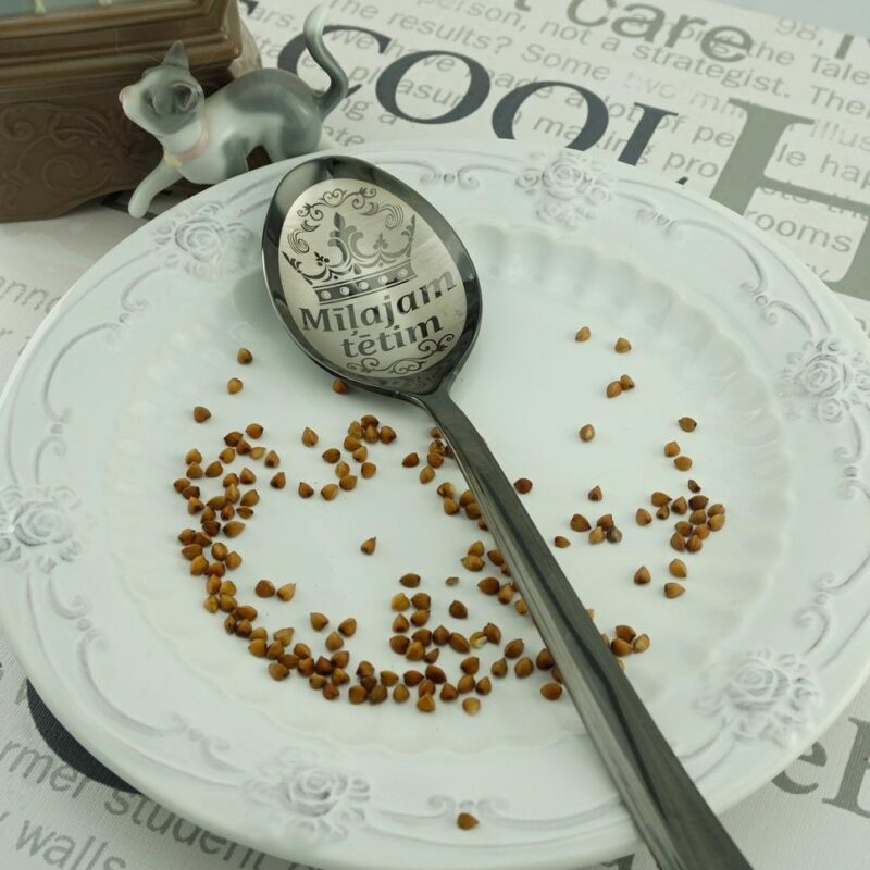 Десертная ложка «180+ рисунков» Black