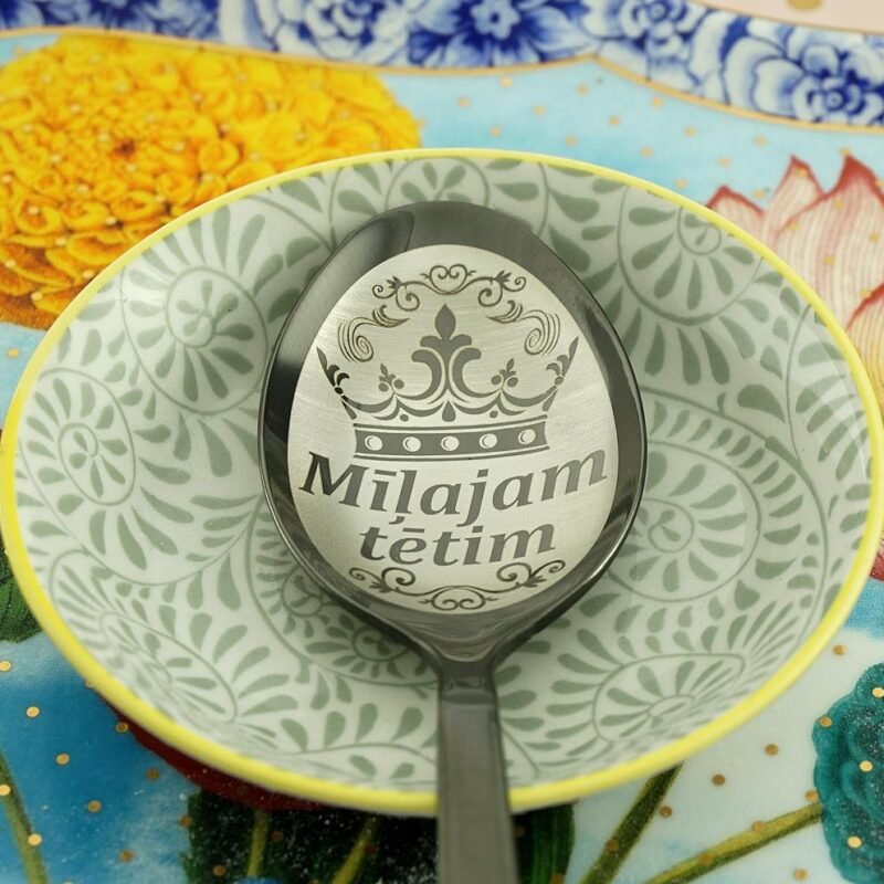 Десертная ложка «180+ рисунков» Black