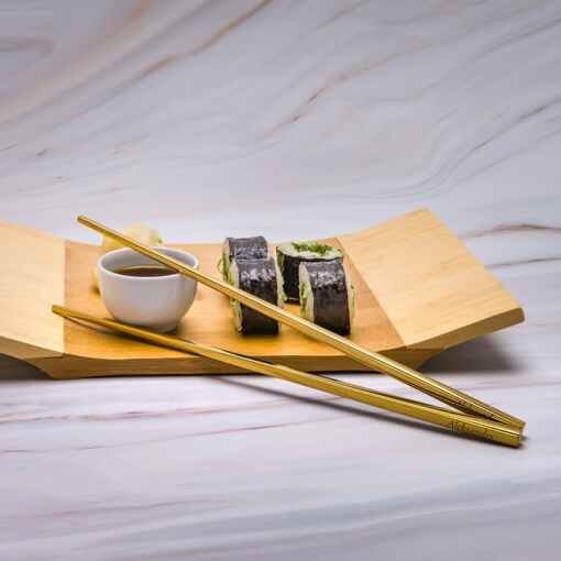 Suši kociņi ar gravējumu Gold