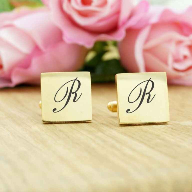 Aproču pogas "SQ Gold" ar gravējumu