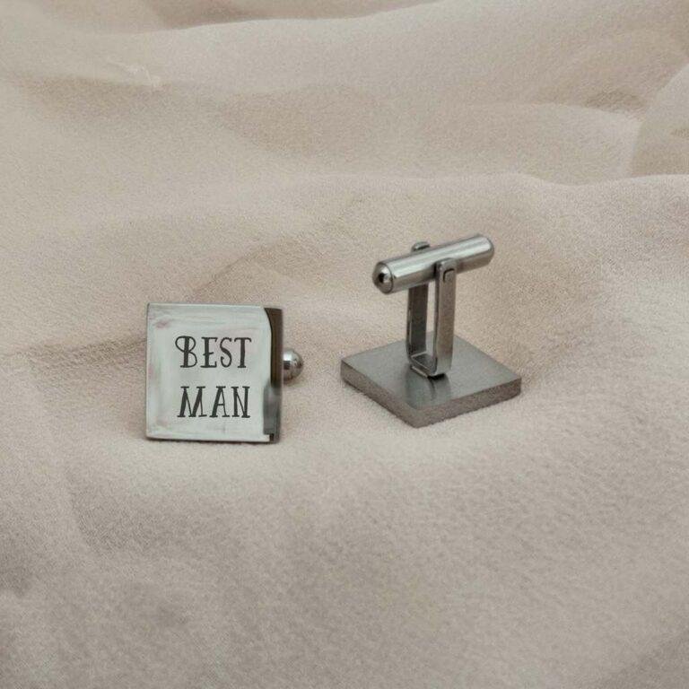 Aproču pogas "SQ Silver" ar gravējumu