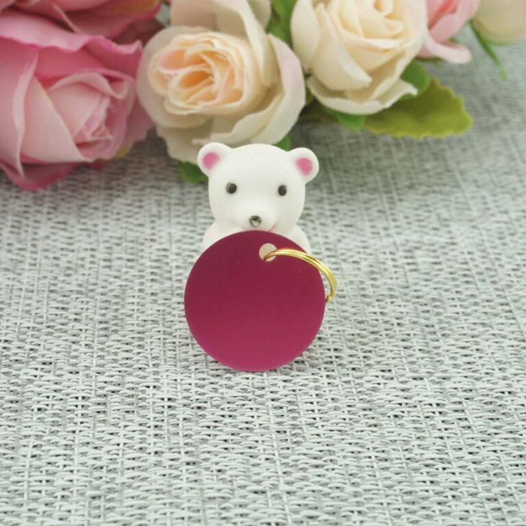 Dzīvnieku žetons ar gravējumu Pink I