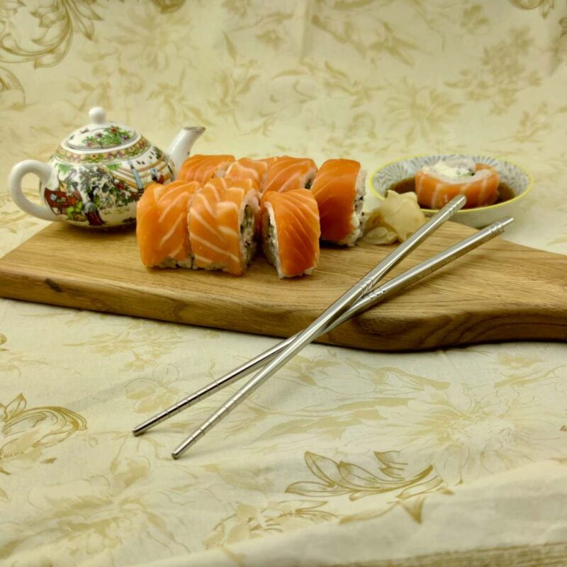 Суши палочки с гравировкой Silver