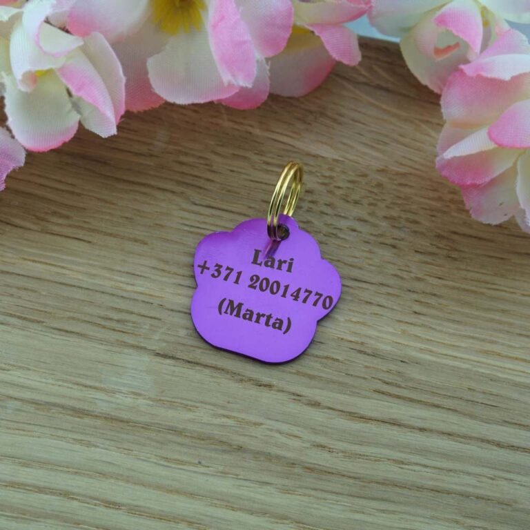 Dzīvnieku žetons ar gravējumu Purple IV