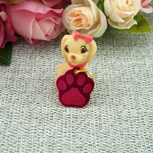 Dzīvnieku žetons ar gravējumu Pink IV