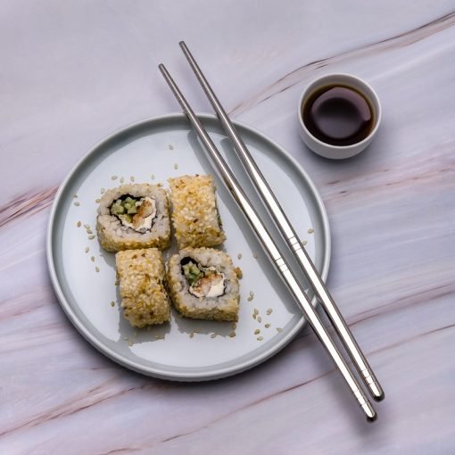 Suši kociņi ar gravējumu Silver