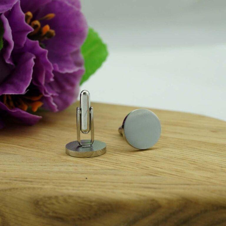 Aproču pogas "O Silver" ar gravējumu Aproču pogas "O Silver" ar gravējumu
