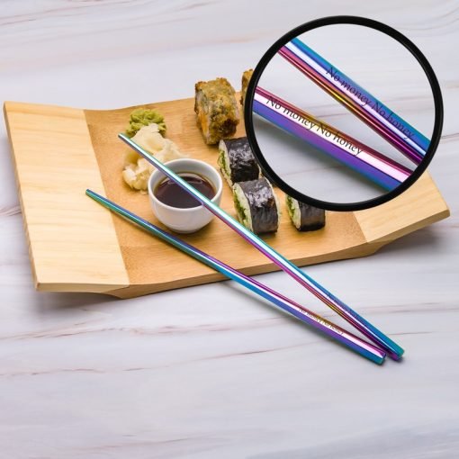 Suši kociņi ar gravējumu Rainbow