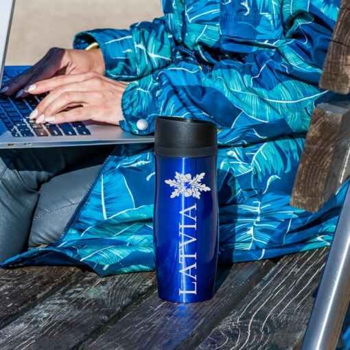 Termokrūze "Latvia" Air Gifts 375 ml Blue
