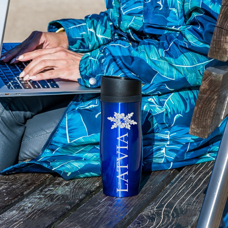 Термокружка "Latvia" Air Gifts 350 мл Blue