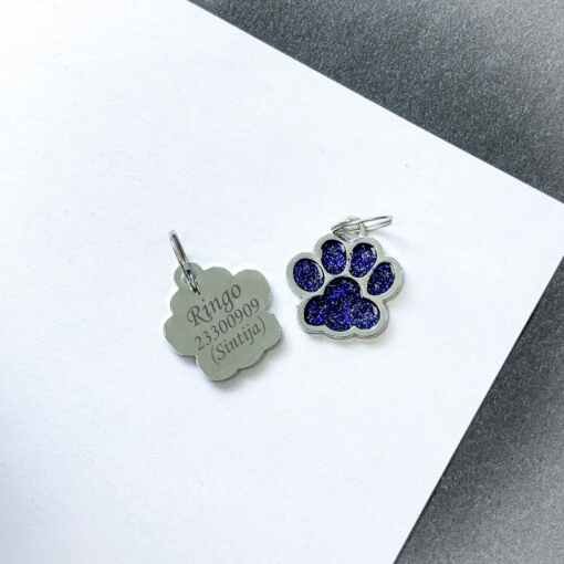 Dzīvnieku žetons Ķepa Blue