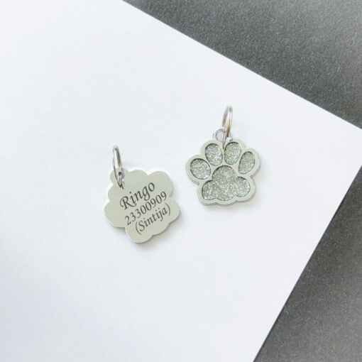 Dzīvnieku žetons Ķepa Silver