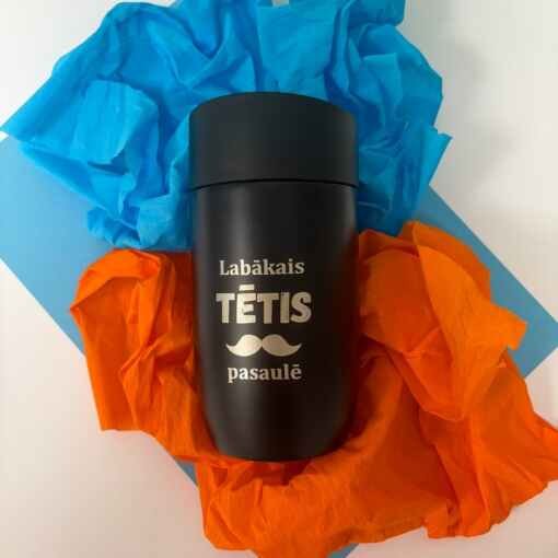 Termokrūze Air Gifts 330 ml "Labākais Tētis pasaulē" Black